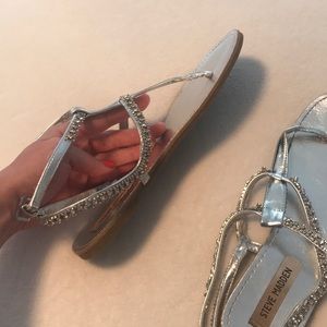 Steve Madden silver sandals